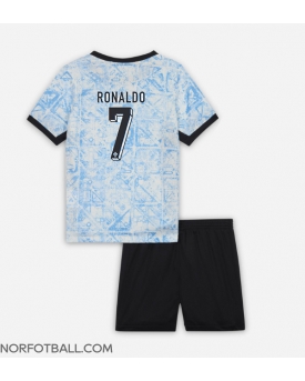 Billige Fotballdrakt Portugal Cristiano Ronaldo #7 Replika Bortedraktsett Barn EM 2024 Kortermet (med bukser)